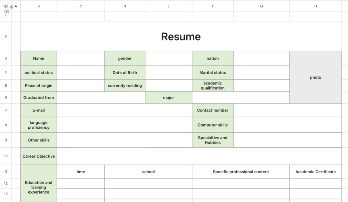 Personal Resume 8